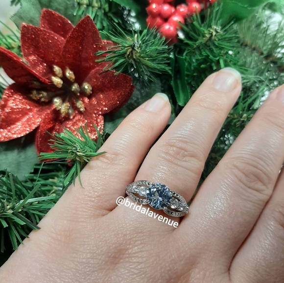 New Silver Simulated Diamonds Rainbow Dust Ring - Picture 4 of 6